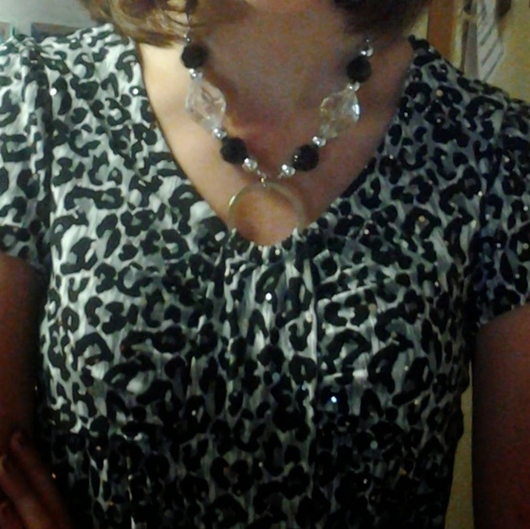 girls size 14 leopard print blouse - Picture 4 of 4